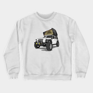 Jeep Wrangler Camp Time - White Jeep Crewneck Sweatshirt